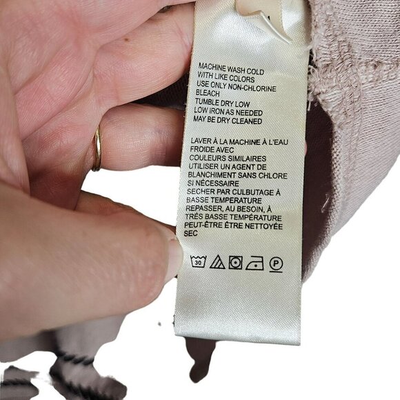 Free People Women's Right Back Dolman Boho Striped Knit Top Sz M Pink & Beige - Picture 4 of 12